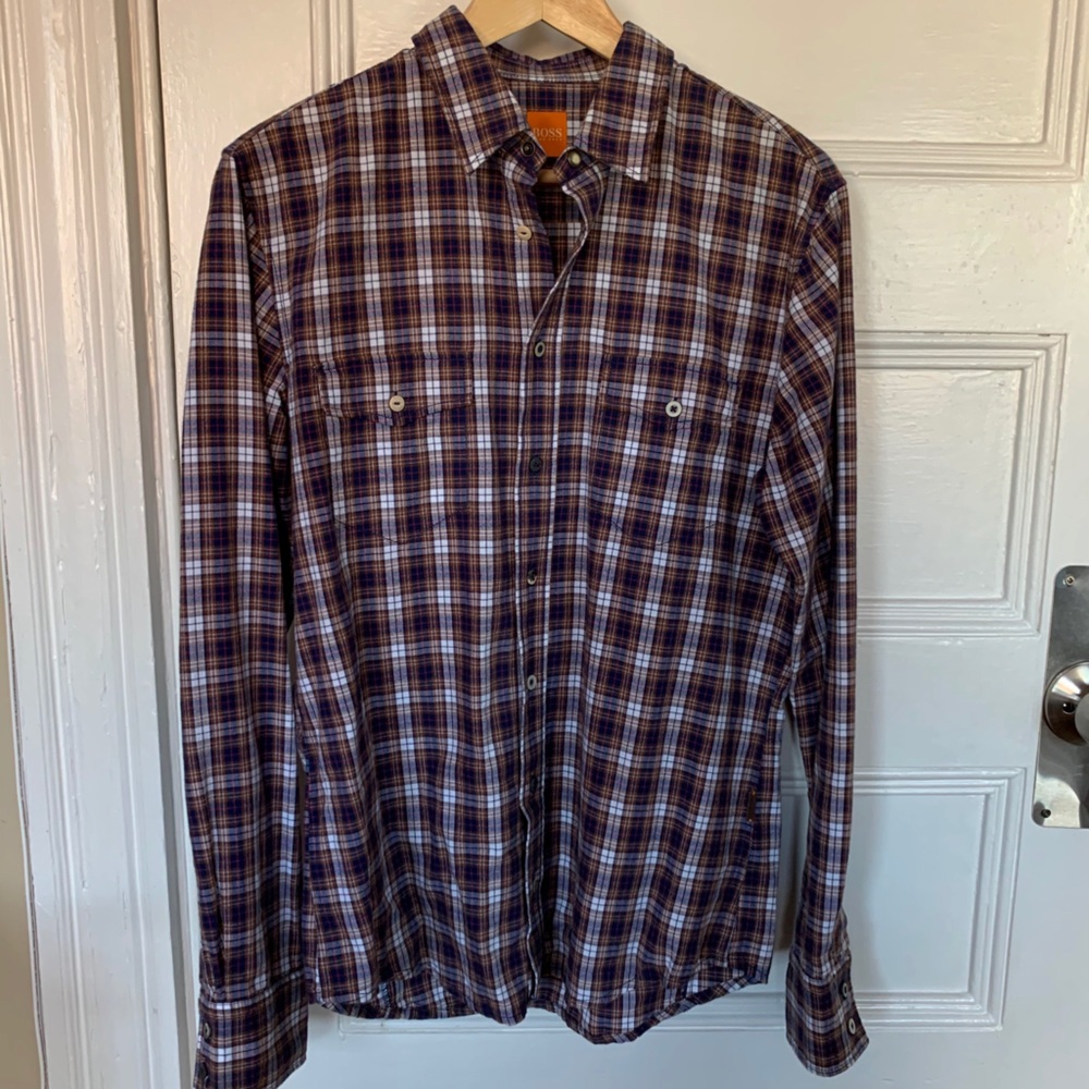 Men’s Hugo Boss Flannel Shirt Like New Condition